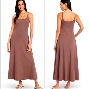 Old Navy Brown Scoop Neck Sleeveless Maxi Dress